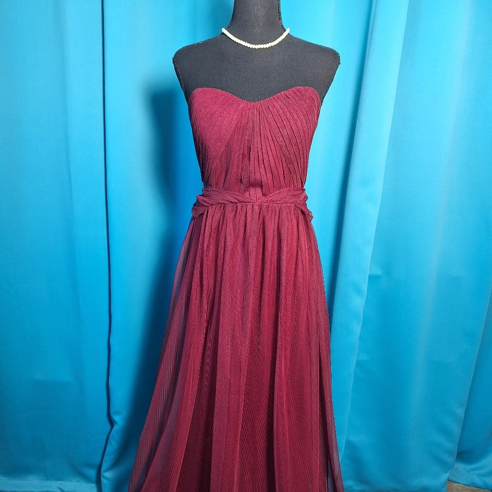 Birdy Grey Formal Long Dress Size XL Burgundy